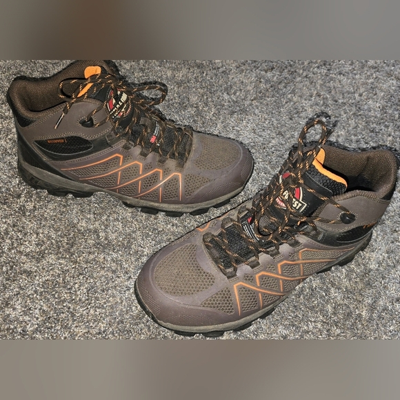 Field & Forest Brown Walker Mid Hiker Boots Mens Size 12 Lace Up - Picture 2 of 11